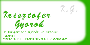 krisztofer gyorok business card