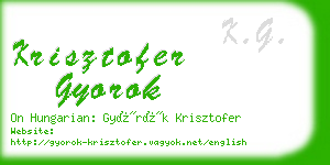 krisztofer gyorok business card